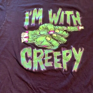 I’m with Creepy Halloween Tee Shirt